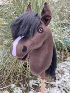 Productfoto hobby horse bruin grote bles