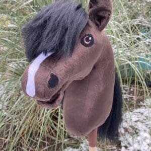 Productfoto hobby horse bruin grote bles